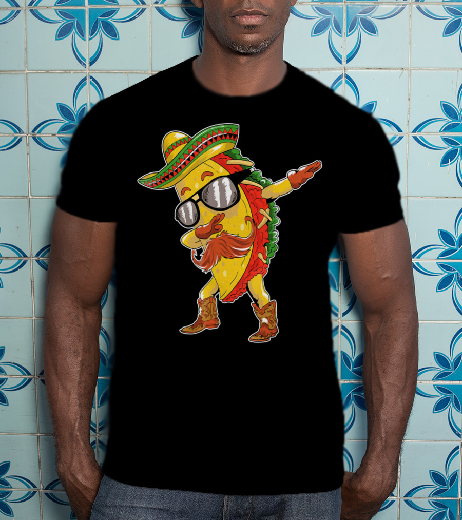 Funny Taco Dabbing Sombrero Cinco De Mayo T-Shirt