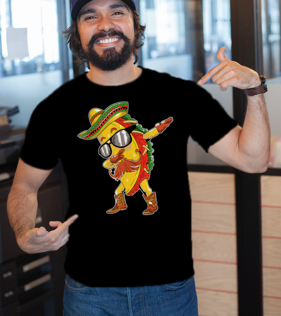Funny Taco Dabbing Sombrero Cinco De Mayo T-Shirt