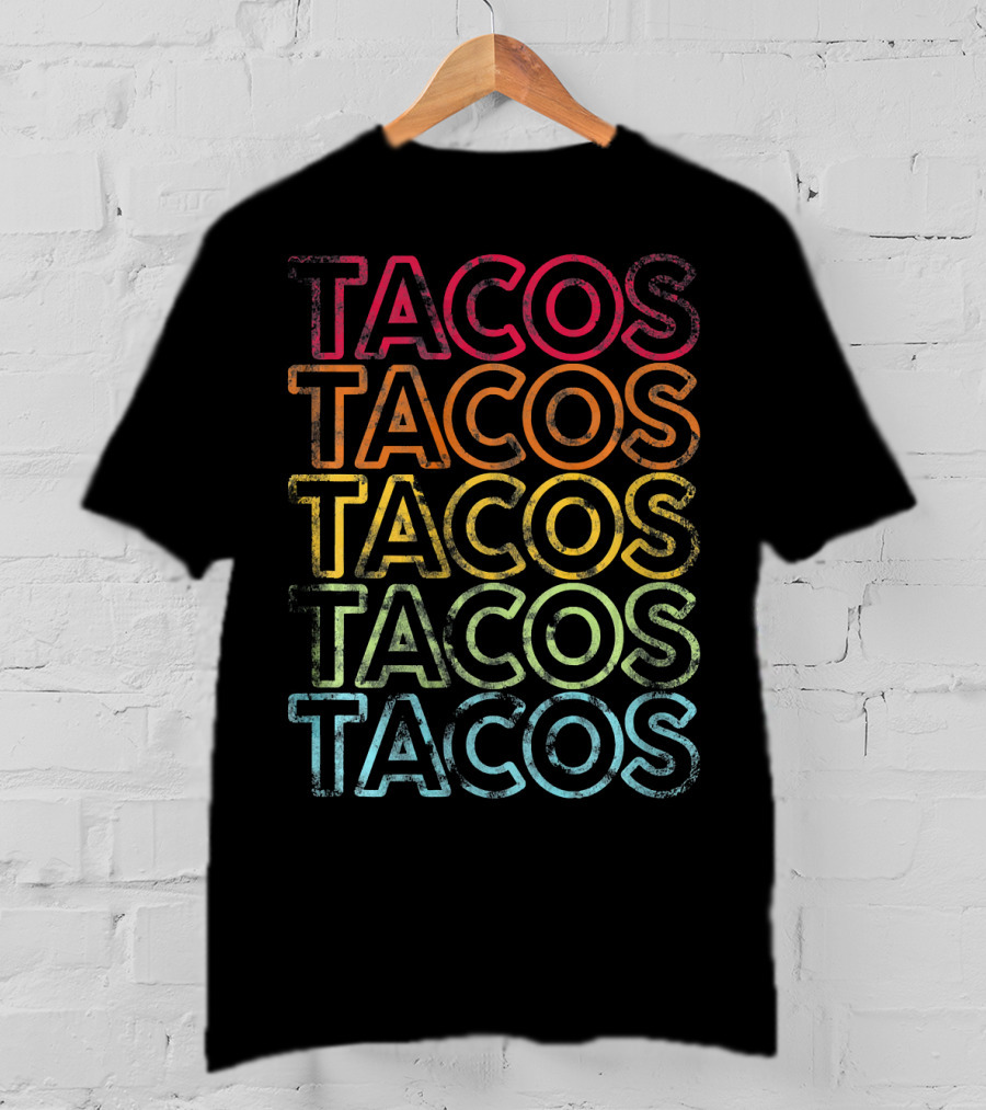 Tacos Vintage Retro Cinco De Mayo T-Shirt