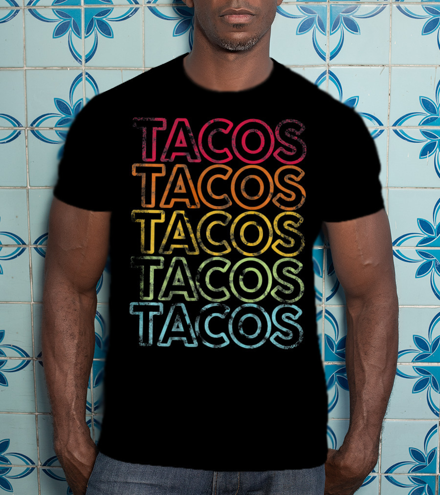 Tacos Vintage Retro Cinco De Mayo T-Shirt