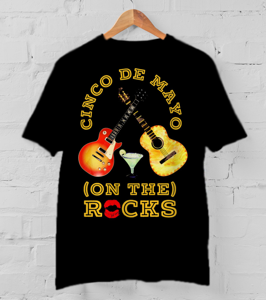 Cinco De Mayo On The Rocks Guitars Margarita T-Shirt