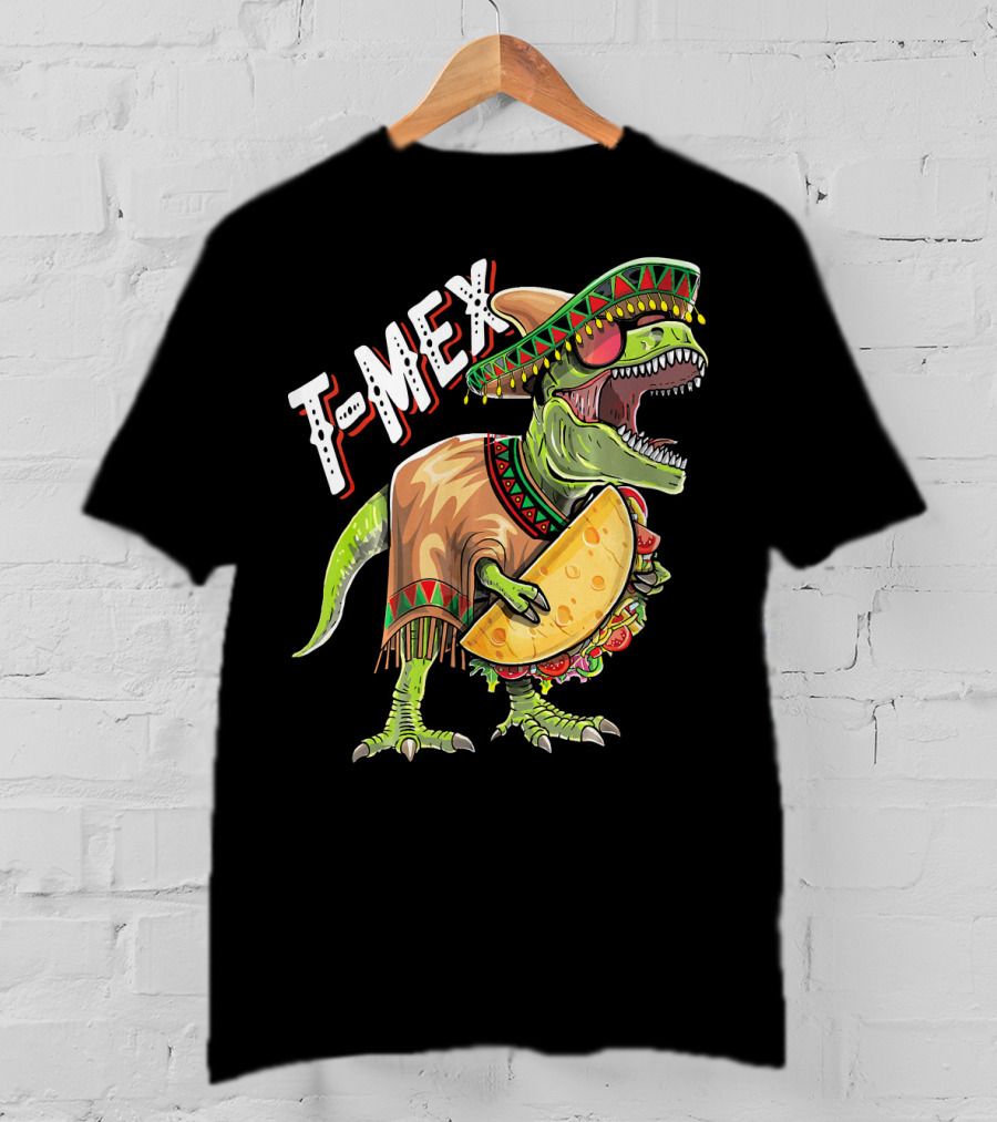 T-Mex Cinco De Mayo Dinosaur Taco Fiesta T-Shirt