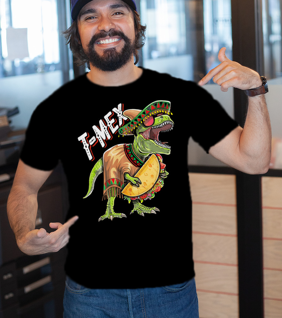 T-Mex Cinco De Mayo Dinosaur Taco Fiesta T-Shirt