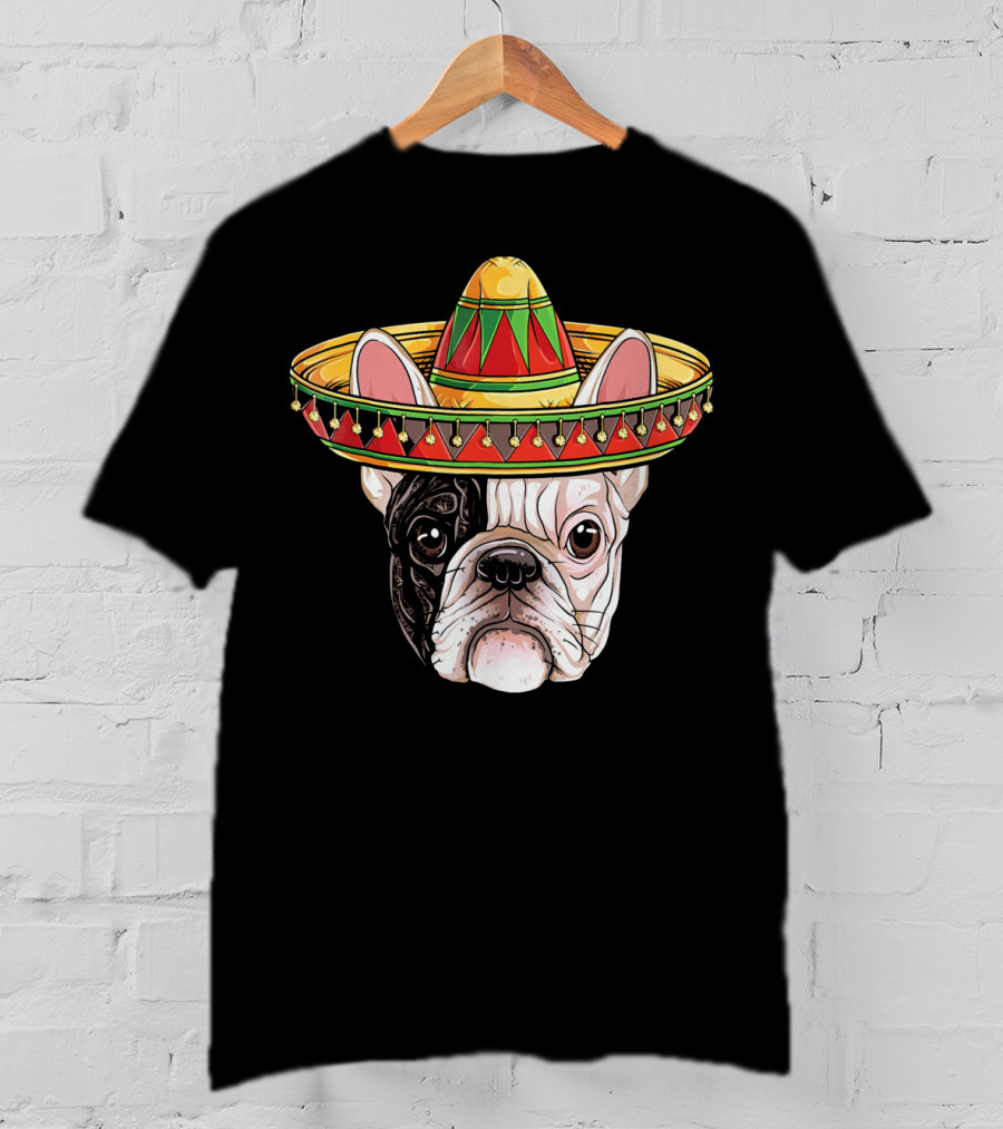 Cinco De Mayo French Bulldog Sombrero T-Shirt