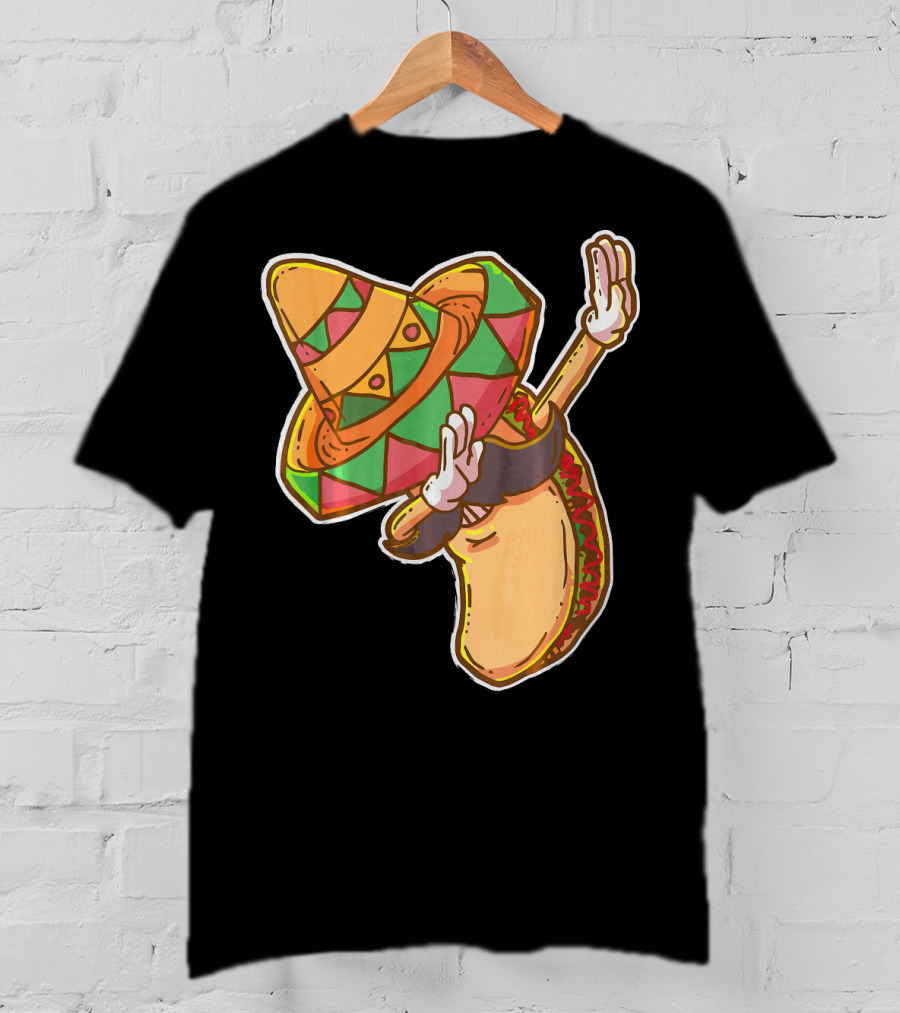 Cinco De Mayo Dabbing Taco With Sombrero T-Shirt