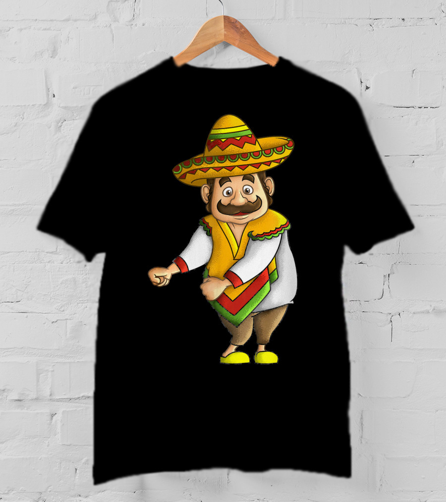 Flossing Mariachi Cute Cinco De Mayo Sombrero Dance Fiesta T-Shirt