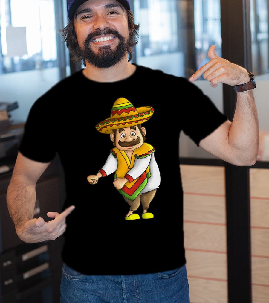 Flossing Mariachi Cute Cinco De Mayo Sombrero Dance Fiesta T-Shirt