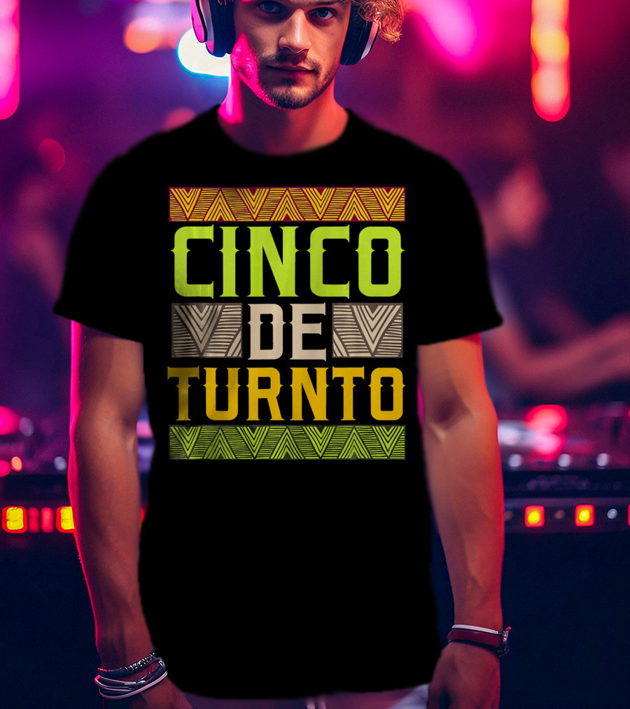 Cinco De Turnto Vibrant Geometric Cinco De Mayo T-Shirt