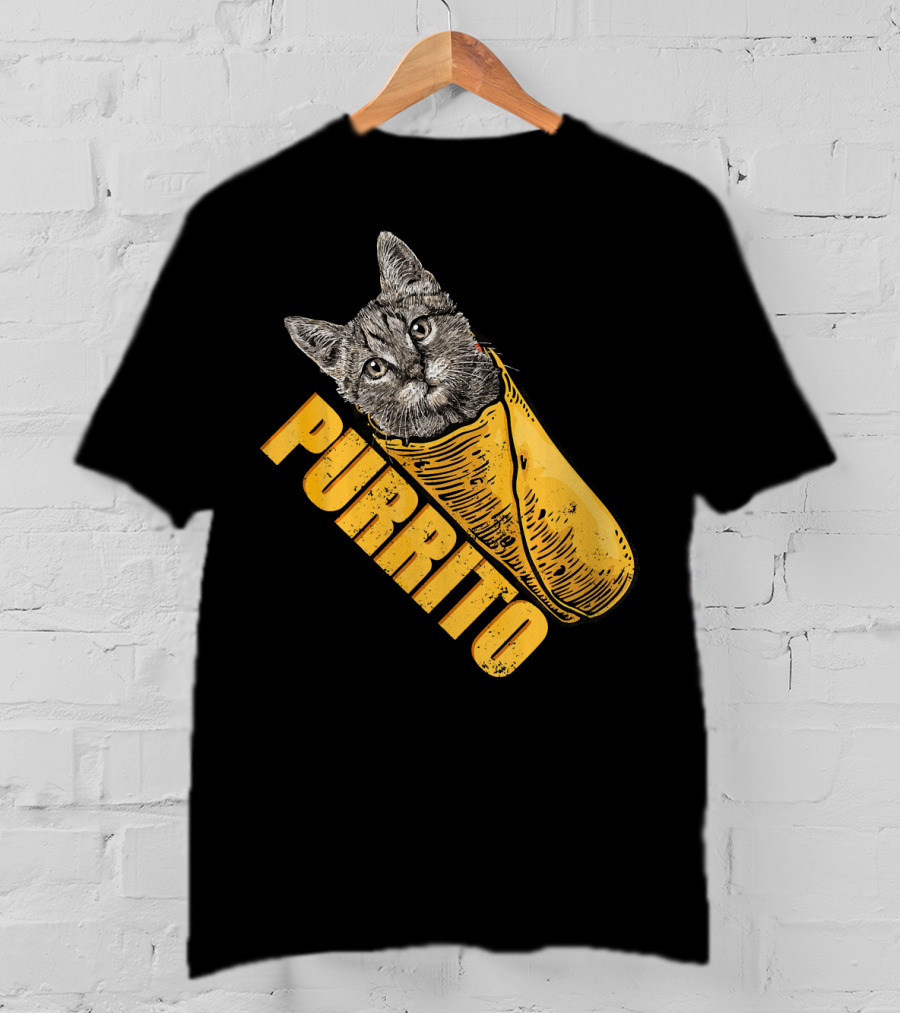 Purrito Cat Burrito Mexican Food Funny Purrito T-Shirt