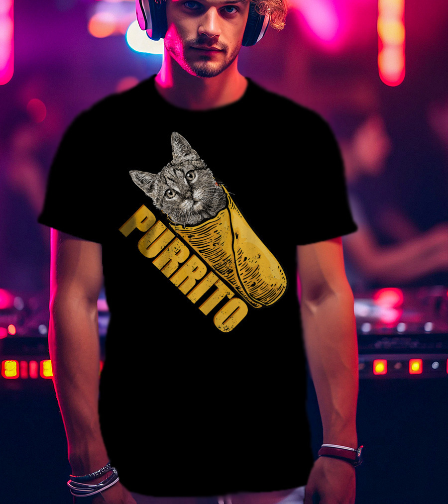 Purrito Cat Burrito Mexican Food Funny Purrito T-Shirt