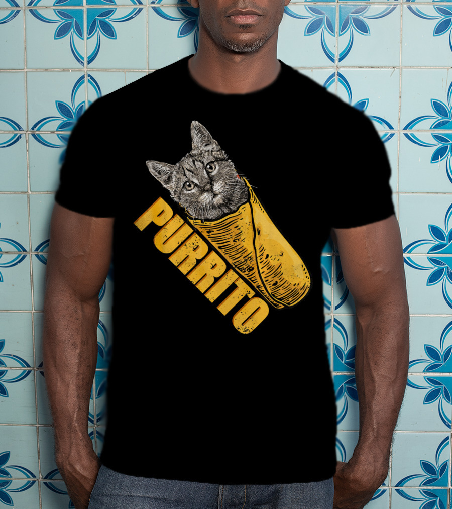 Purrito Cat Burrito Mexican Food Funny Purrito T-Shirt