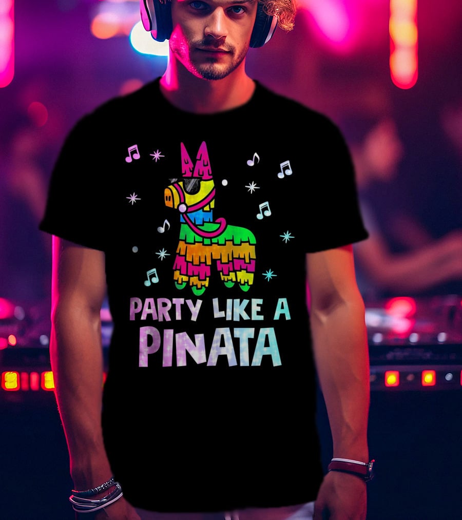 Party Like A Piñata Cinco De Mayo Music And Fun Vibes T-Shirt