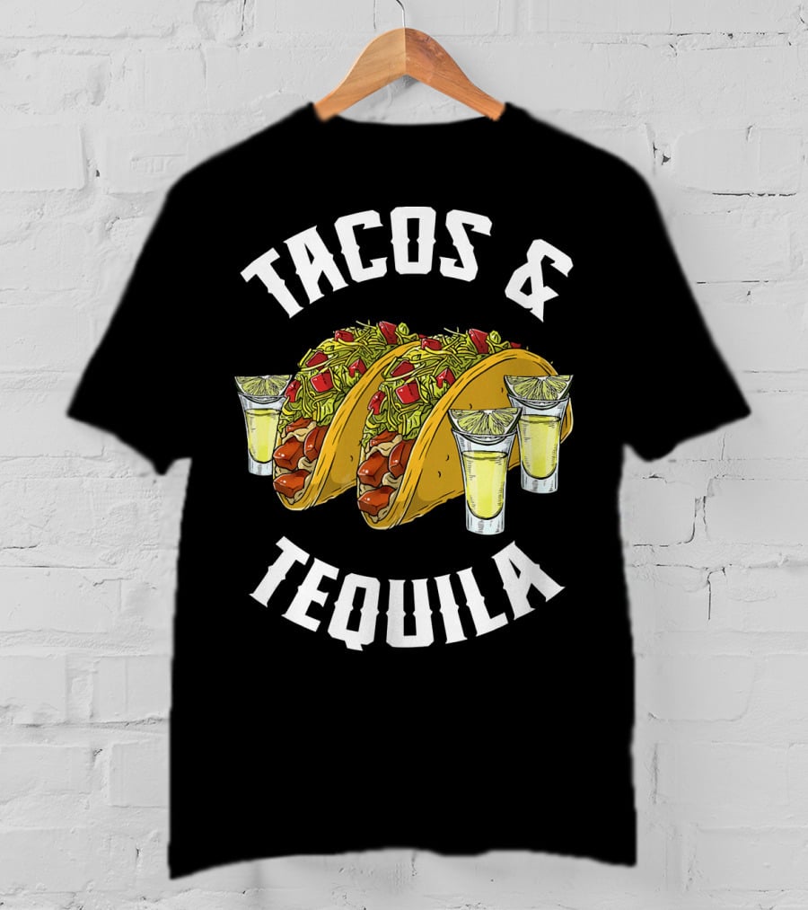 Tacos And Tequila With Lime Shots T-Shirt