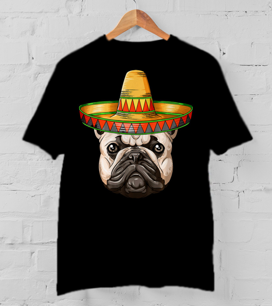 French Bulldog Sombrero Cinco De Mayo Mexican T-Shirt