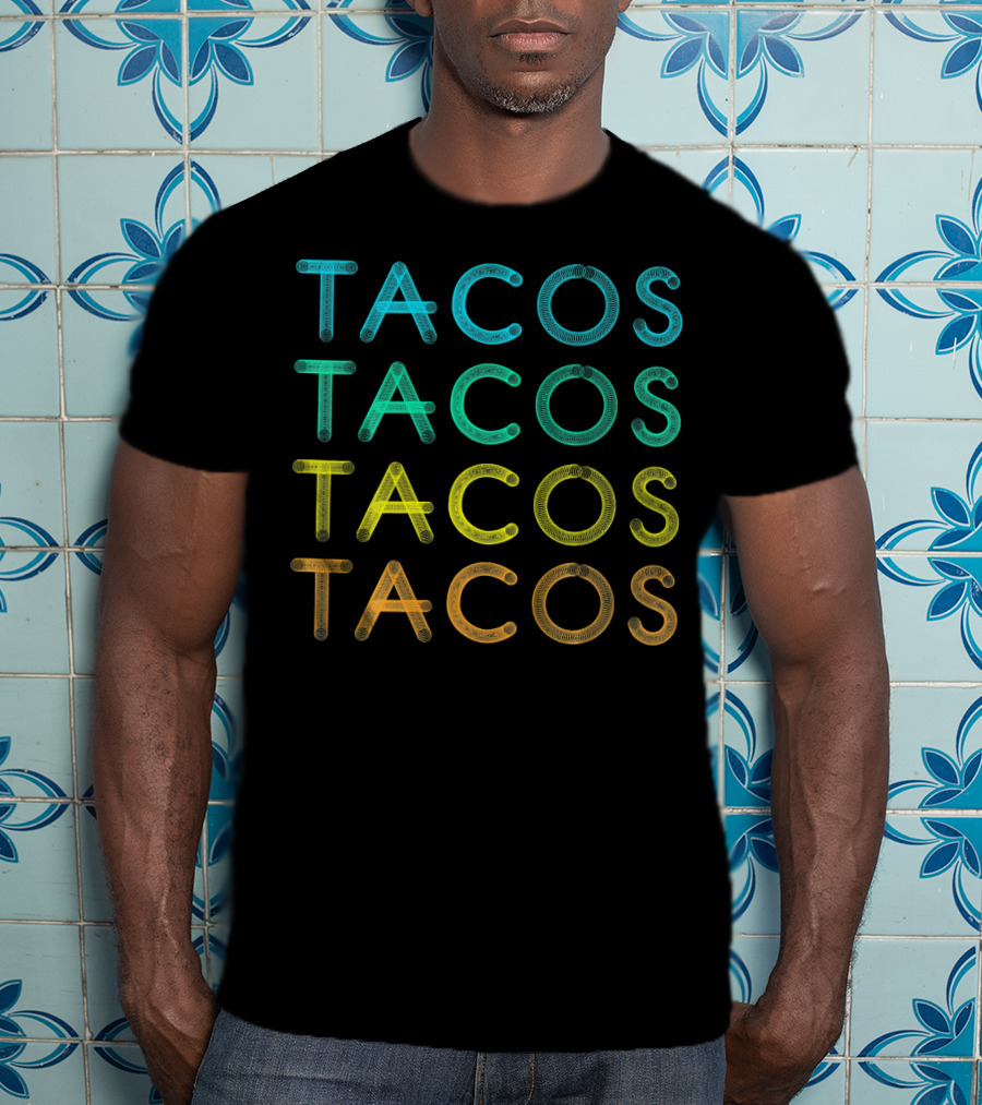 Vintage Tacos Lover Cinco De Tacos Fiesta T-Shirt