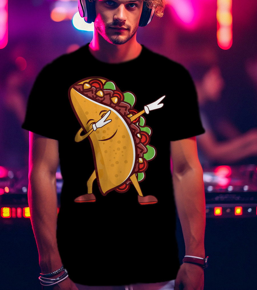 Dabbing Taco Cinco De Mayo Mexican Food T-Shirt