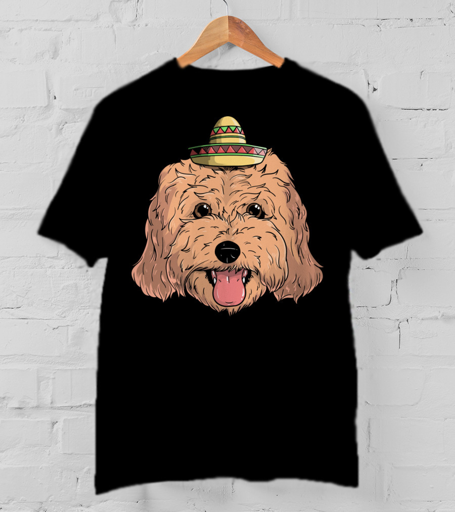 Cockapoo Dog Sombrero Fiesta Cinco De Mayo T-Shirt