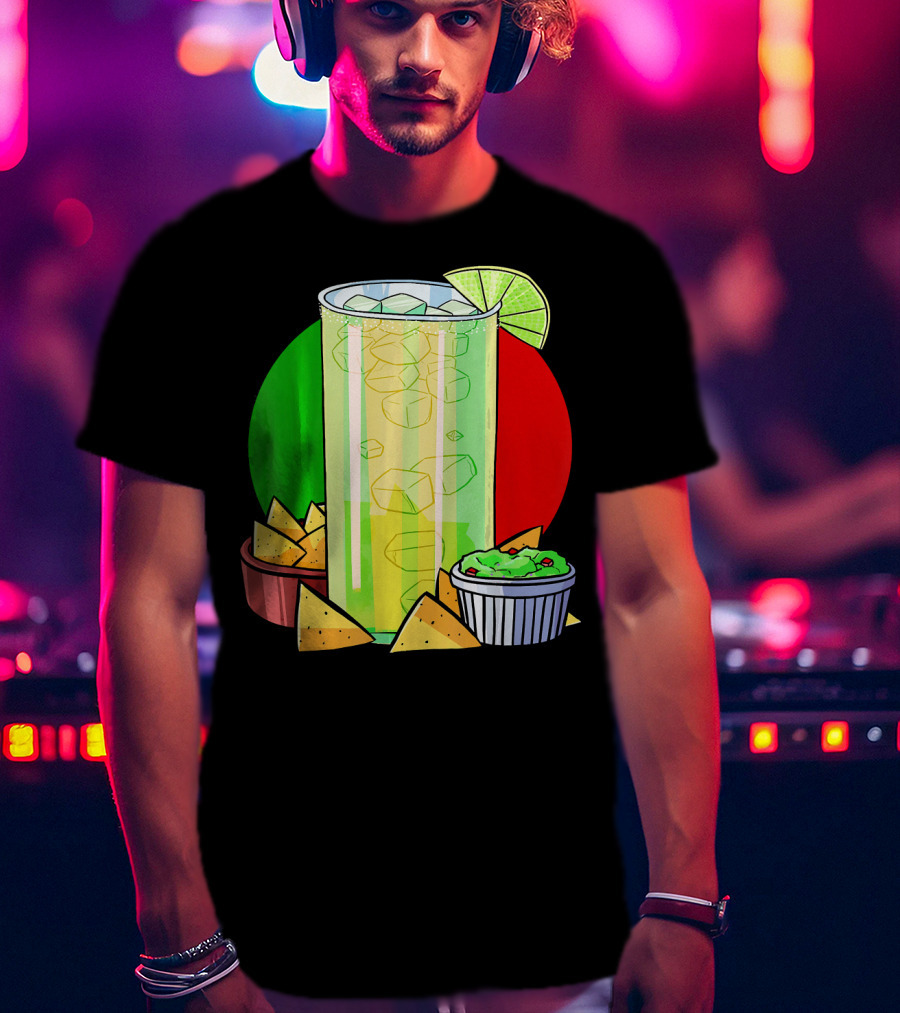 Funny Cinco De Mayo Tequila Guacamole Nachos Lime Fiesta T-Shirt