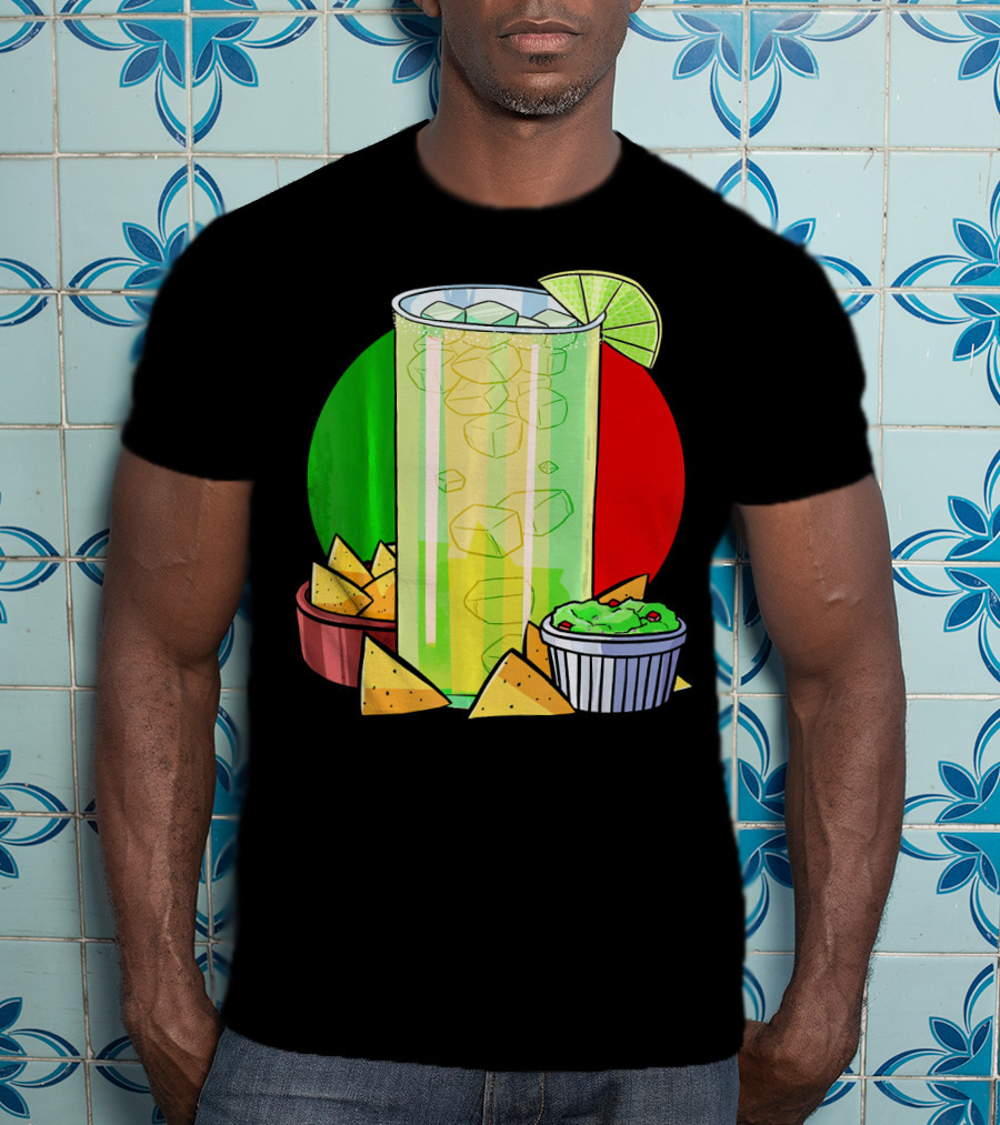 Funny Cinco De Mayo Tequila Guacamole Nachos Lime Fiesta T-Shirt