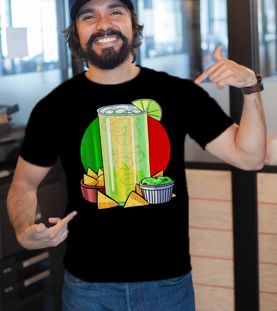 Funny Cinco De Mayo Tequila Guacamole Nachos Lime Fiesta T-Shirt