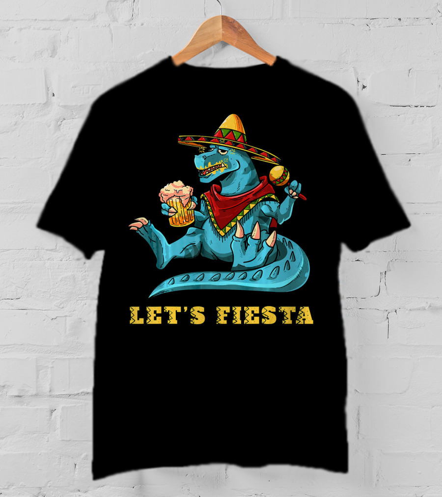 Cinco De Mayo Let's Fiesta Rex Dinosaur T-Shirt