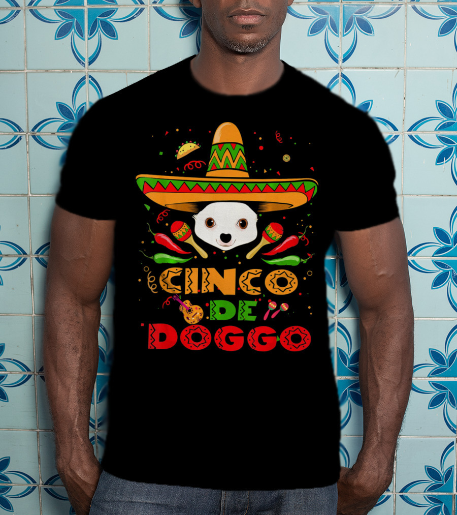 Cinco De Doggo Chihuahua Sombrero Maracas Fiesta T-Shirt