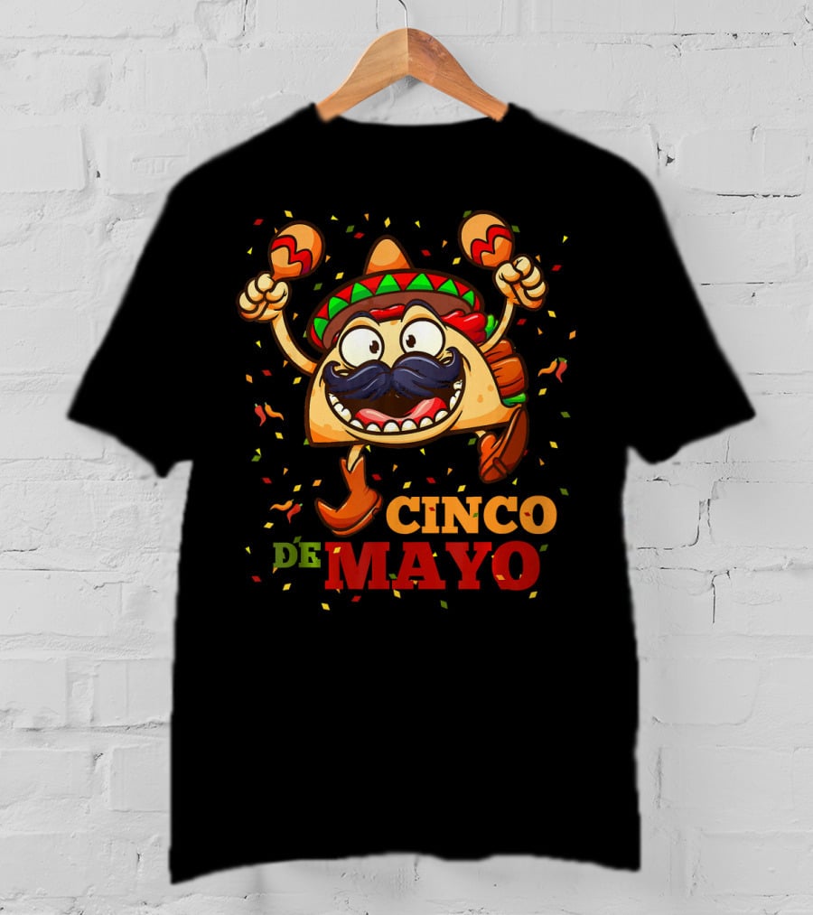 Cinco De Mayo Funny Taco Lover Celebrating Mexican Fiesta T-Shirt