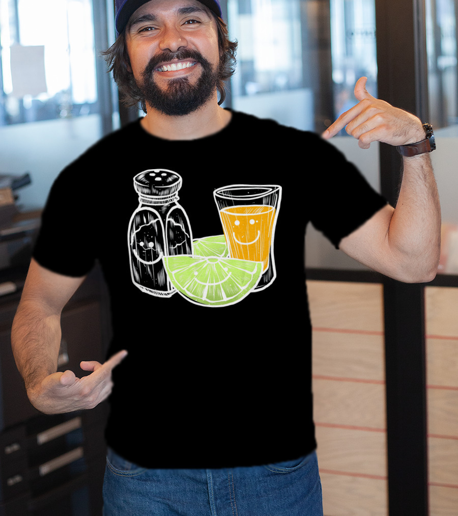 Cinco De Mayo Tequila Lime Salt Smiley Faces T-Shirt