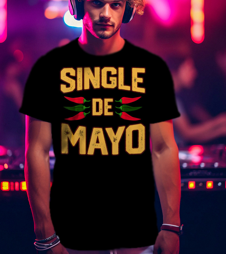 SINGLE DE MAYO Cinco De Mayo Chili Peppers T-Shirt