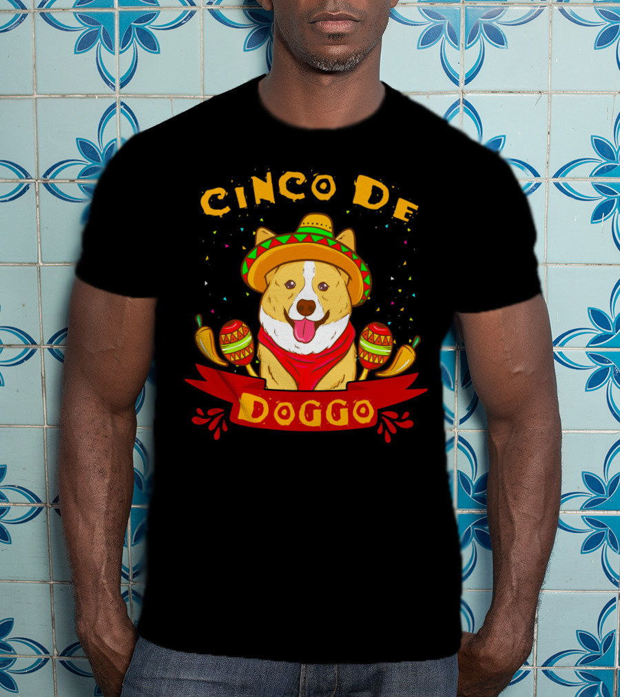 Cinco De Doggo Cinco De Mayo Sombrero Fiesta Corgi T-Shirt