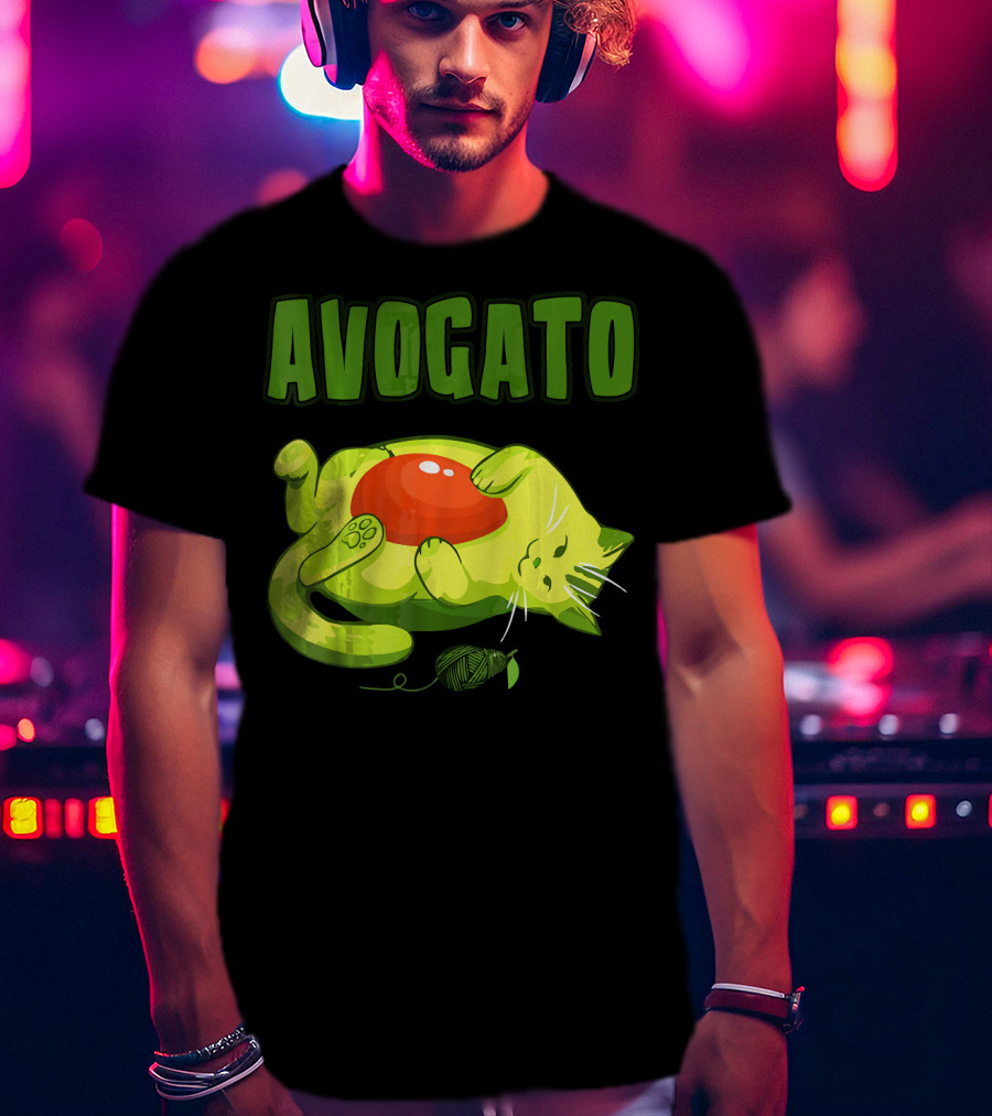 Avogato Cinco De Mayo Funny Meow Avocado Mexico T-Shirt