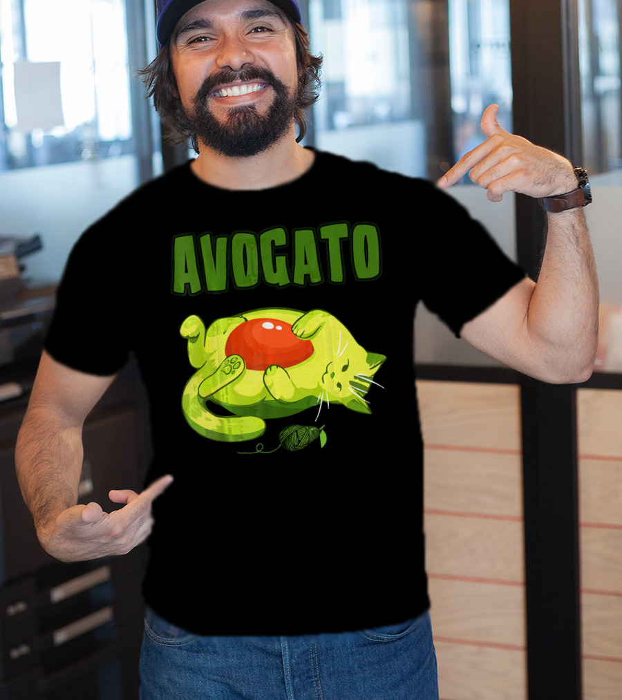 Avogato Cinco De Mayo Funny Meow Avocado Mexico T-Shirt