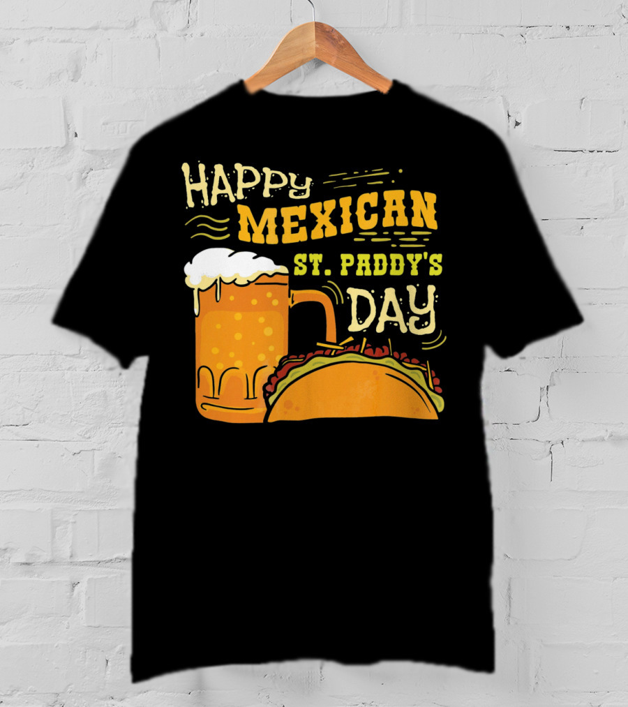 Happy Mexican St. Paddy's Day Beer Mug With Taco T-Shirt