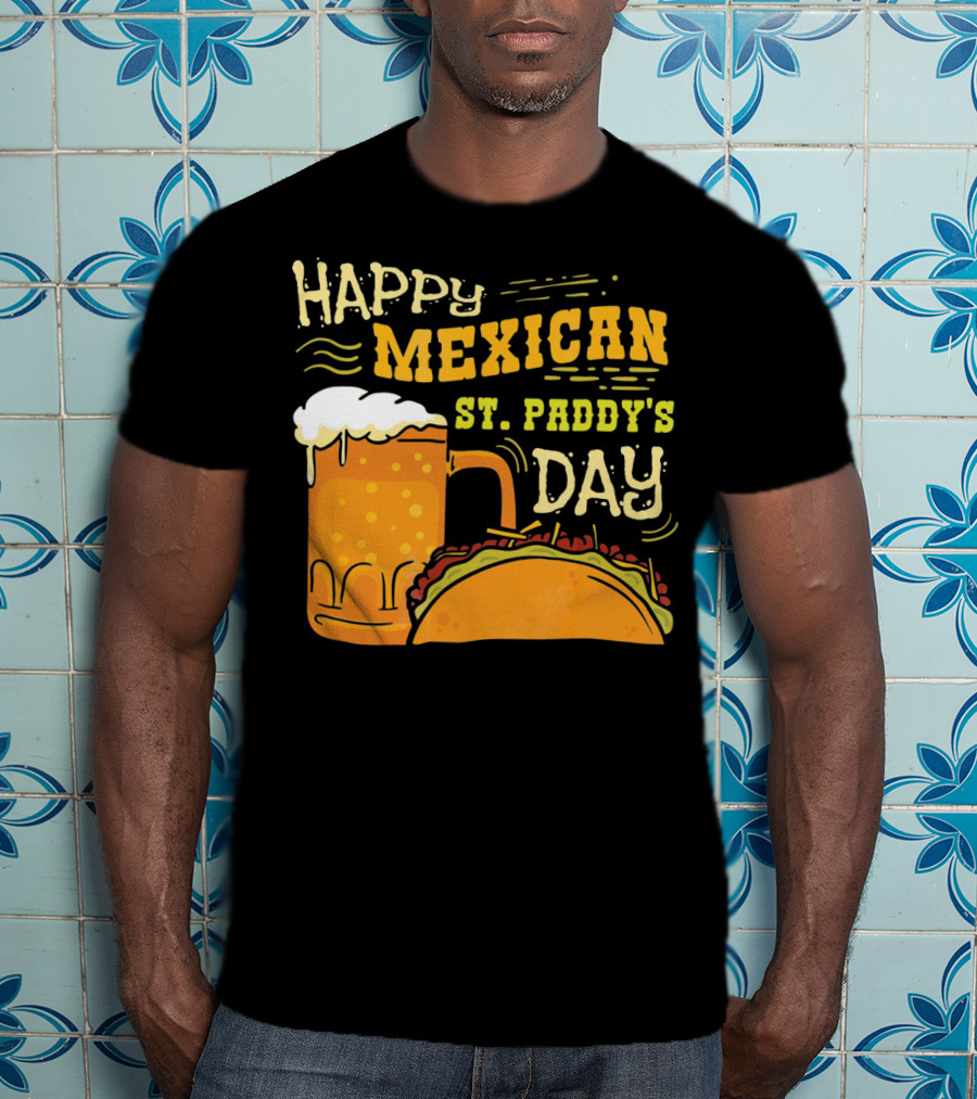 Happy Mexican St. Paddy's Day Beer Mug With Taco T-Shirt