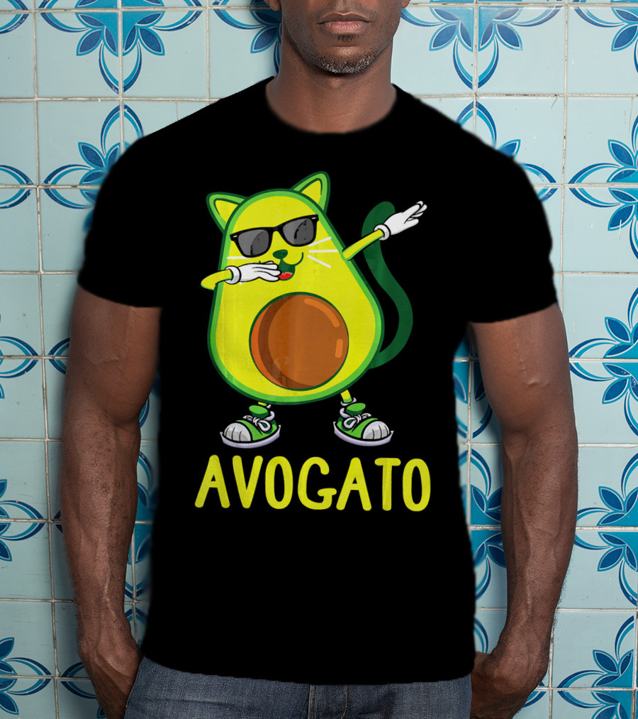 Funny Avogato Cat Dabbing Cinco De Kittens T-Shirt