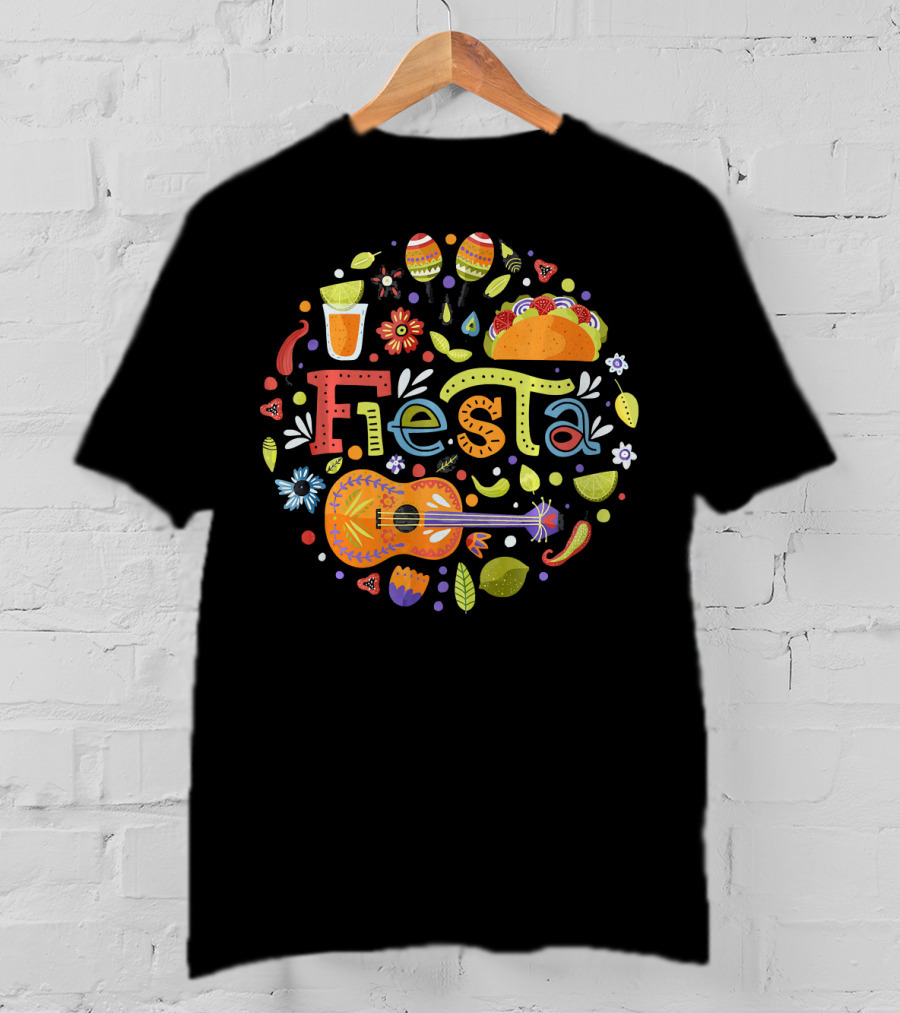 Fiesta Cinco De Mayo Mexican Party Guita T-Shirt