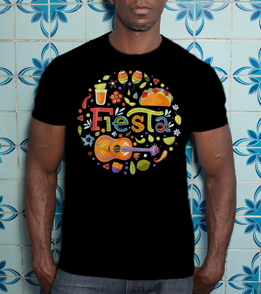 Fiesta Cinco De Mayo Mexican Party Guita T-Shirt