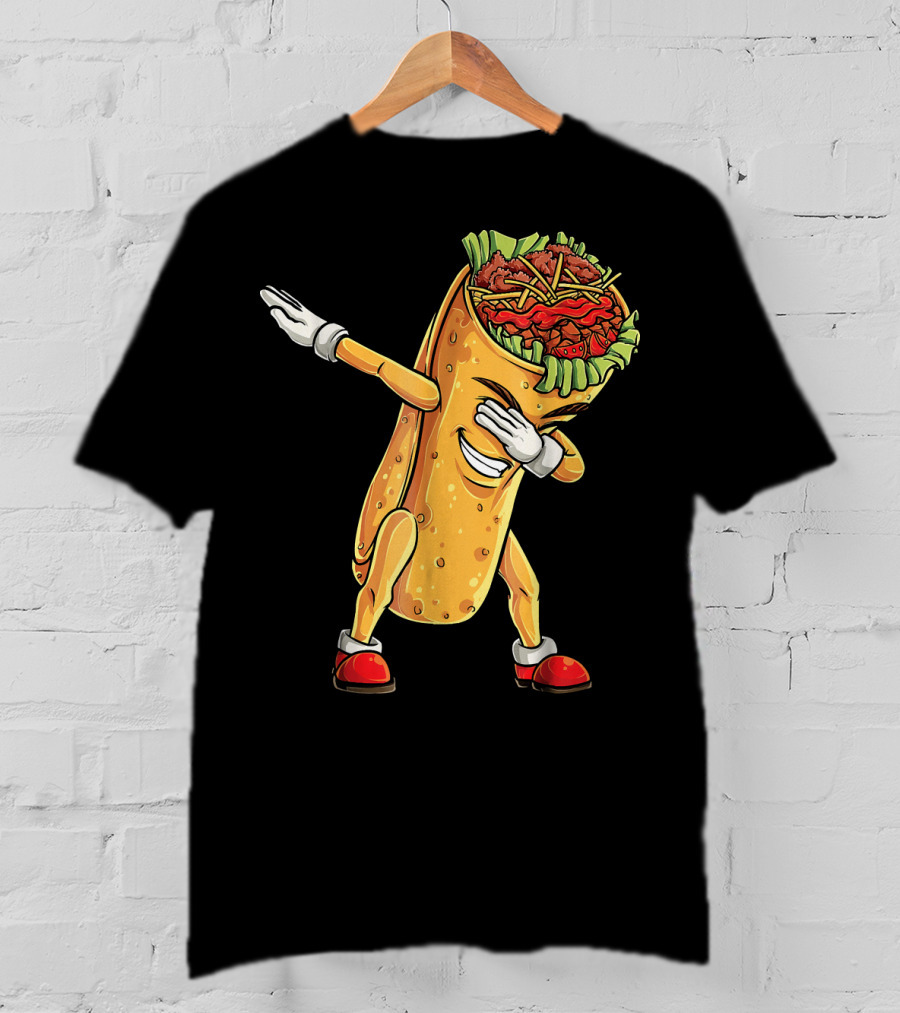 Cinco De Mayo Dabbing Burrito Character Fun T-Shirt