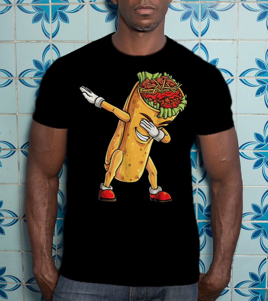 Cinco De Mayo Dabbing Burrito Character Fun T-Shirt