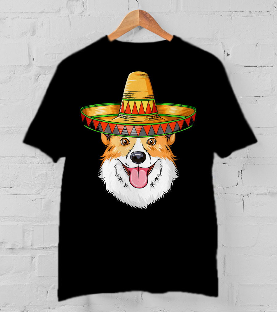 Corgi Cinco De Mayo Mexican Sombrero T-Shirt