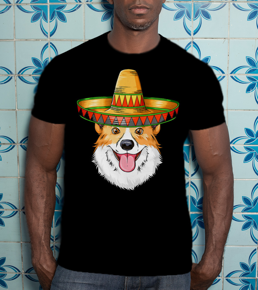 Corgi Cinco De Mayo Mexican Sombrero T-Shirt