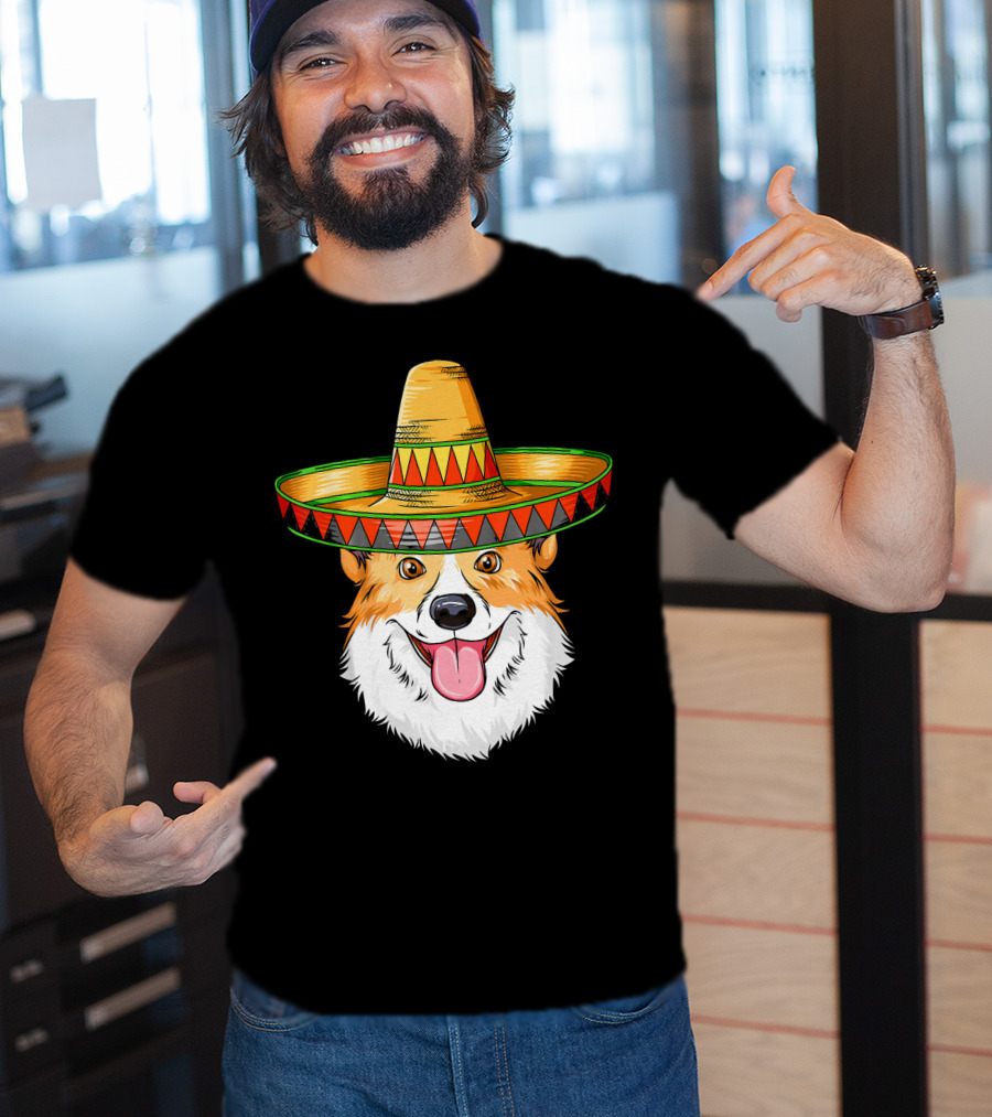 Corgi Cinco De Mayo Mexican Sombrero T-Shirt