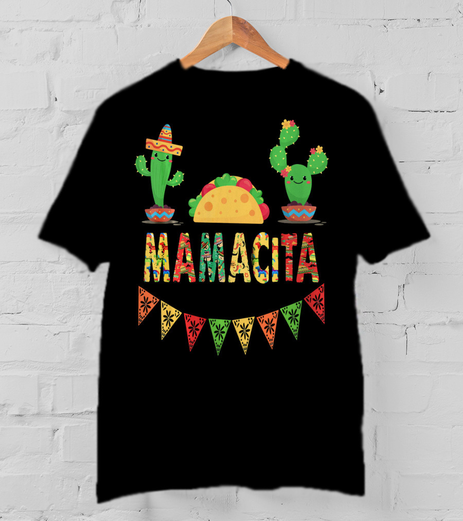 Mamacita Mexican Fiesta Cactus Taco T-Shirt