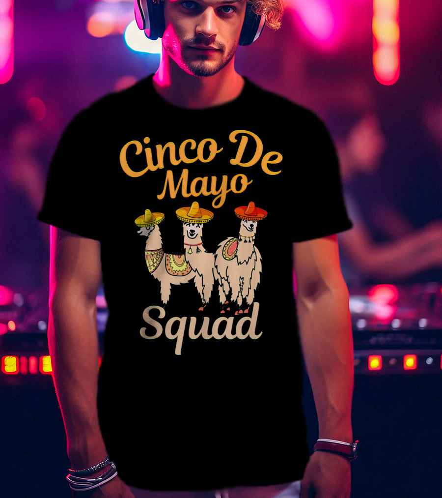 Cinco De Mayo Llama Squad T-Shirt