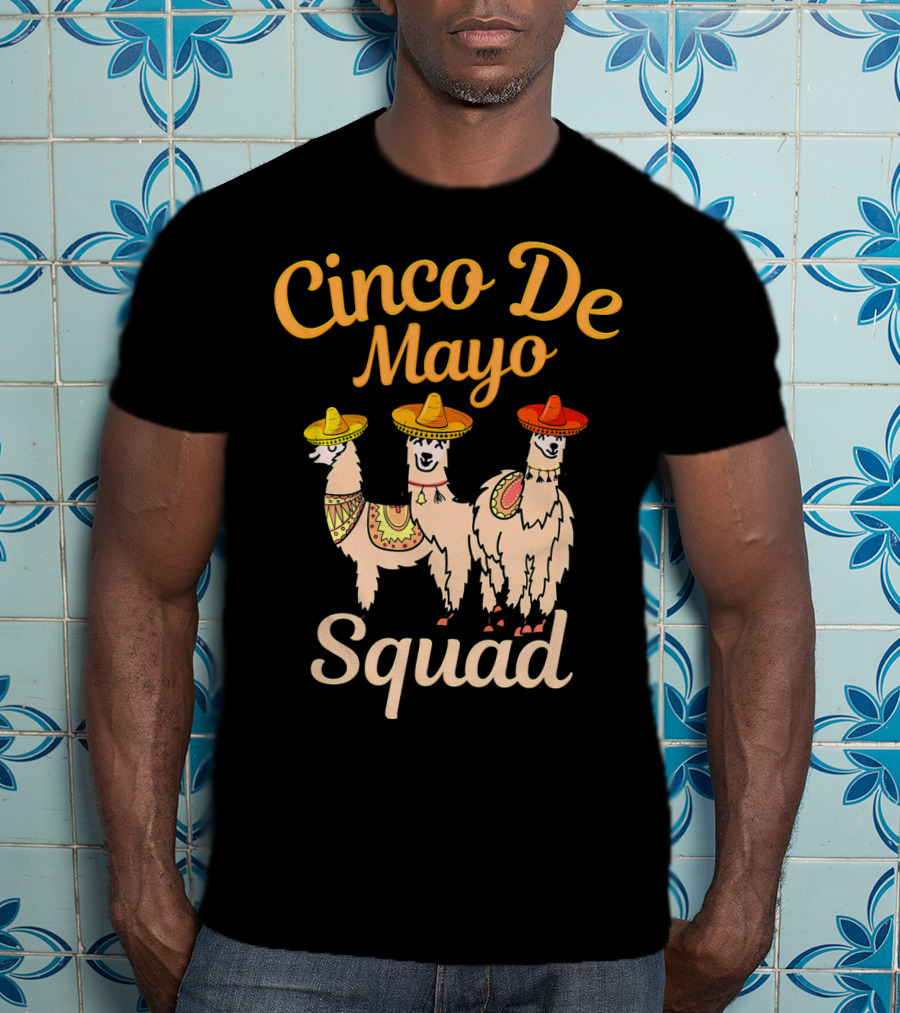 Cinco De Mayo Llama Squad T-Shirt