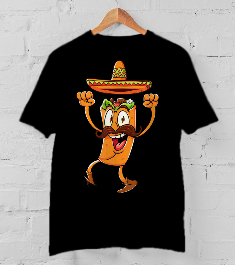 Kids Taco Sombrero Cinco De Mayo Fiesta T-Shirt