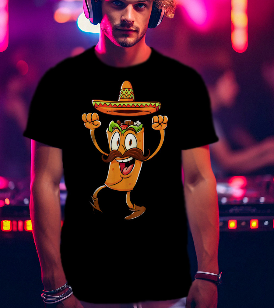 Kids Taco Sombrero Cinco De Mayo Fiesta T-Shirt