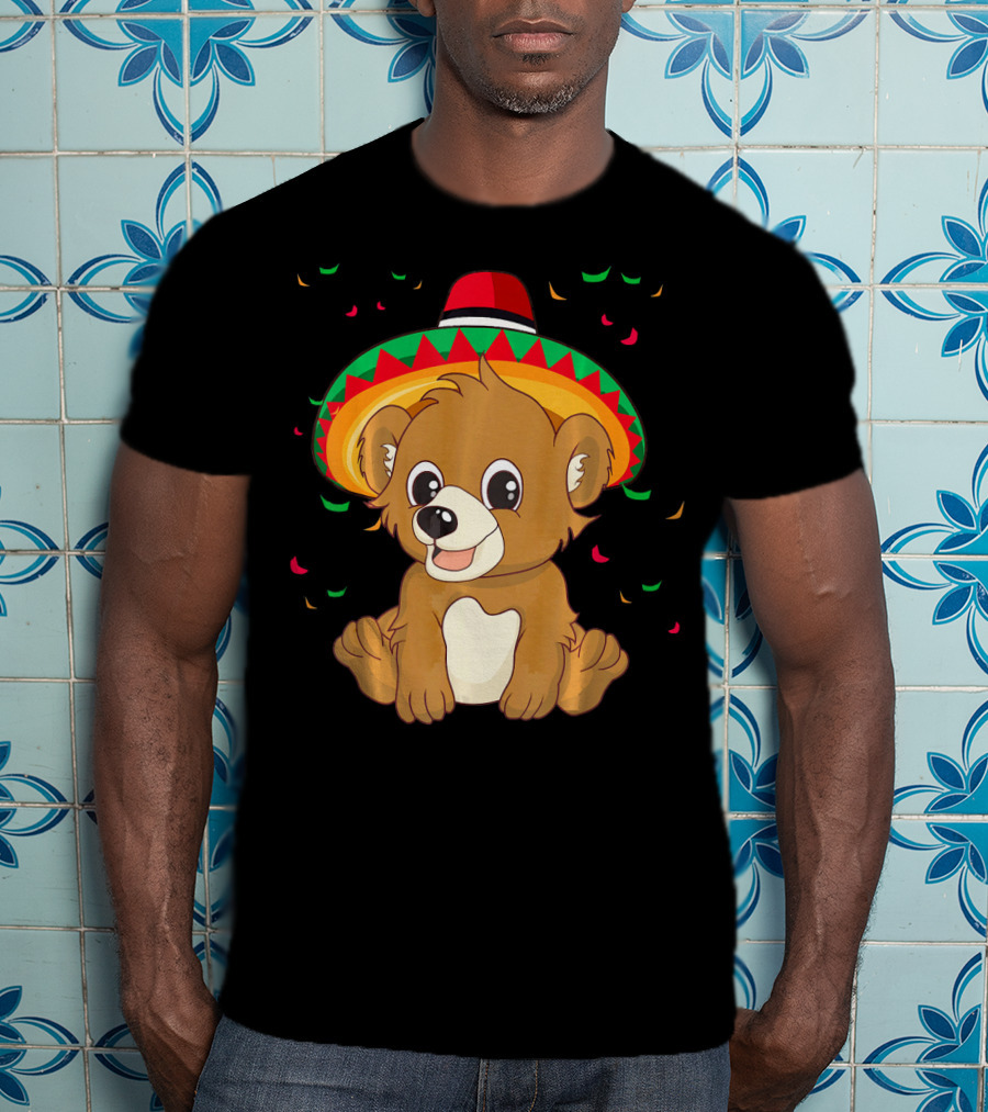 Cute Bear Cinco De Mayo 5th Of May Celebration Sombrero T-Shirt