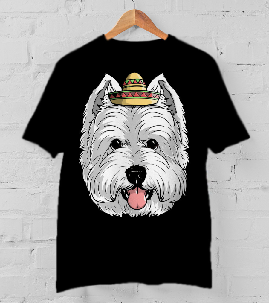 Cinco De Mayo Westie Dog Sombrero Fiesta T-Shirt
