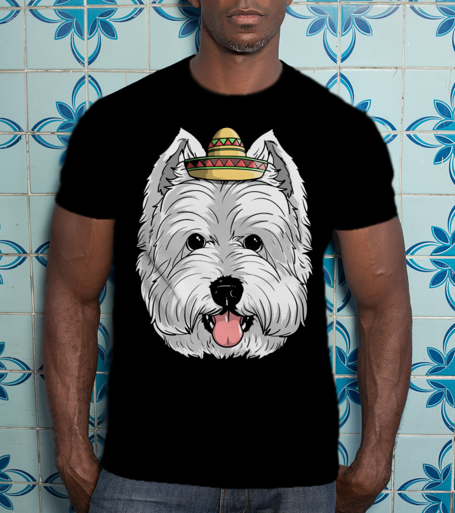 Cinco De Mayo Westie Dog Sombrero Fiesta T-Shirt